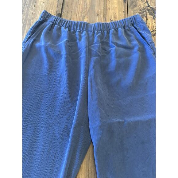 J Jill Pure Jill Sand Washed Pull On Wide Leg Cropped Pants Size Small Lagenlook - Picture 4 of 14